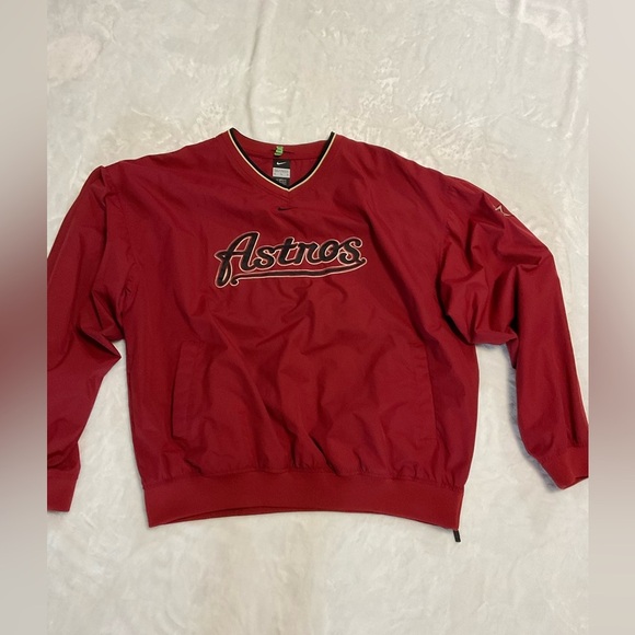 Nike Other - Dark Red Vintage Astros Pull Over Jacket